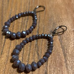 New Handmade Purple Bead Earrings
